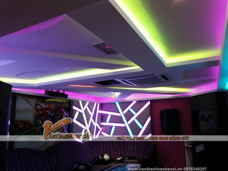 Hoàn thiện trần thạch cao phòng karaoke cho nhà anh Long ở Trần Phú, Hà Đông 5