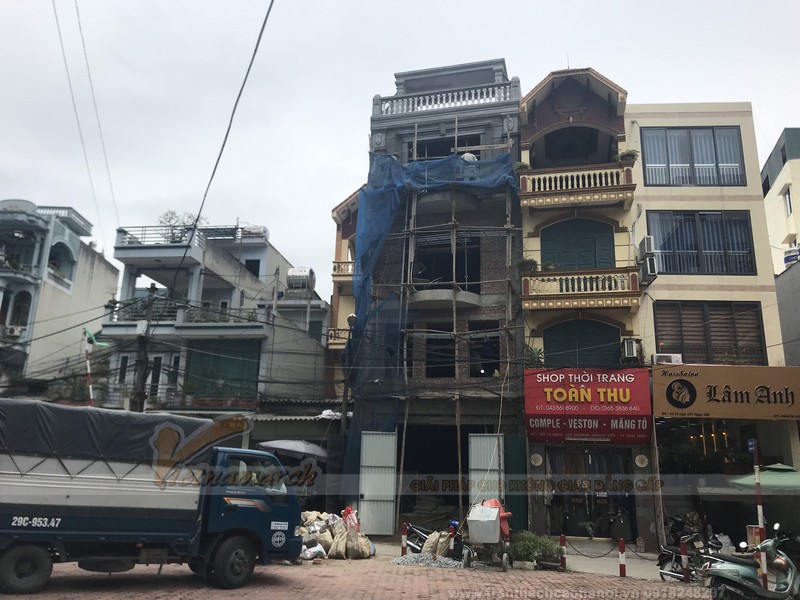 Khảo sát thi công trần thạch cao nhà 5 tầng tại Thanh Liệt