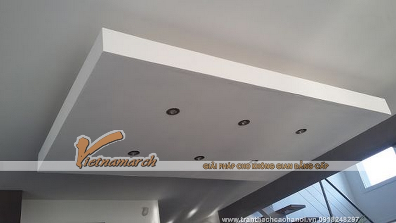 Hoàn thiện trần thạch cao phòng khách cho nhà anh Tùng ở Trần Phú, Hà Đông, Hà Nội 04