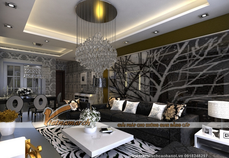 Sự kết hợp hấp dẫn của phòng khách và phòng ăn trong thiết kế hiện đại 03