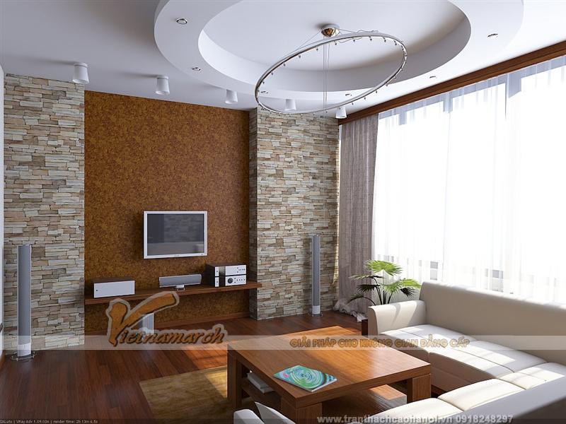 Thiết kế trần thạch cao chống nóng cho phòng khách chung cư-07