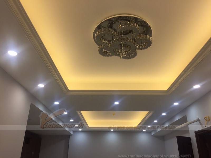 Hoàn thiện trần và hệ thống đèn chiếu sáng, đèn hắt trang trí tại chung cư Housinco - Nguyễn Xiển