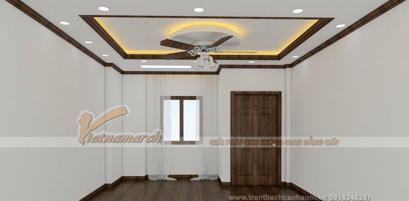 Phương án thiết kế trần thạch cao phòng ngủ nhà anh Tú - Bắc Ninh