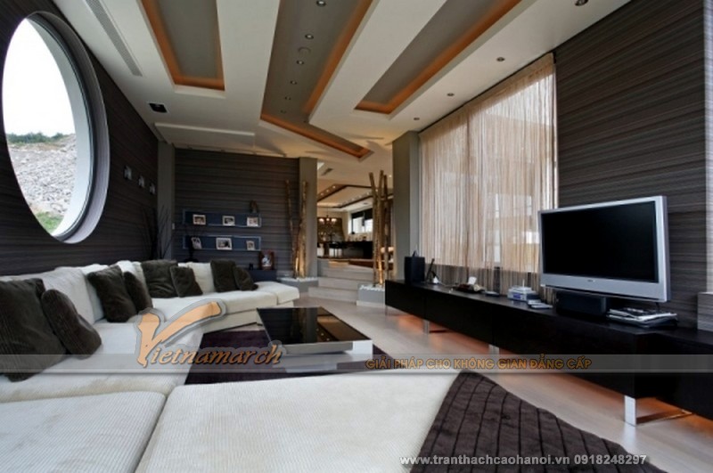 Ý tưởng thiết kế trần thạch cao phòng khách đẹp 20