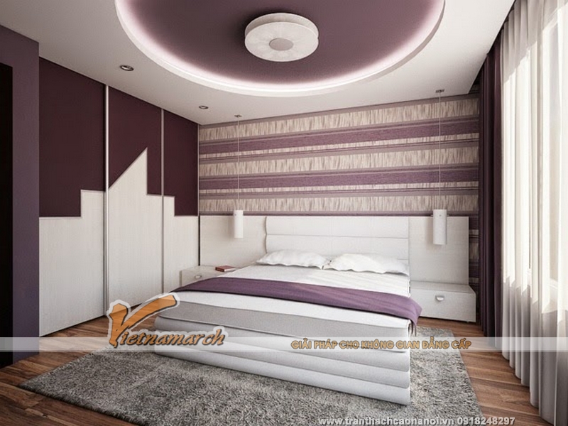 Ý tưởng trang trí trần thạch cao đẹp cho phòng ngủ 01