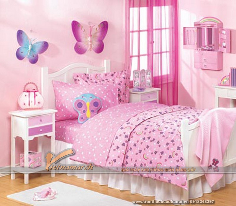 mâu thiết kế nội thất phòng ngủ đáng yêu cho bé gái 05