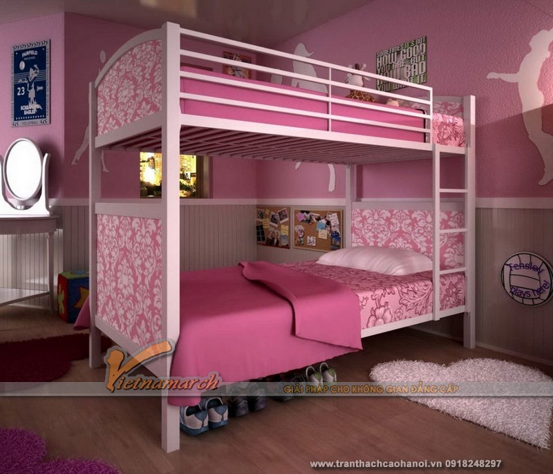 mâu thiết kế nội thất phòng ngủ đáng yêu cho bé gái 06