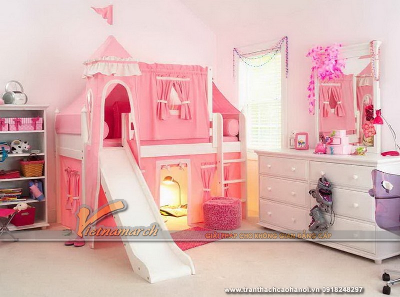 mâu thiết kế nội thất phòng ngủ đáng yêu cho bé gái 09