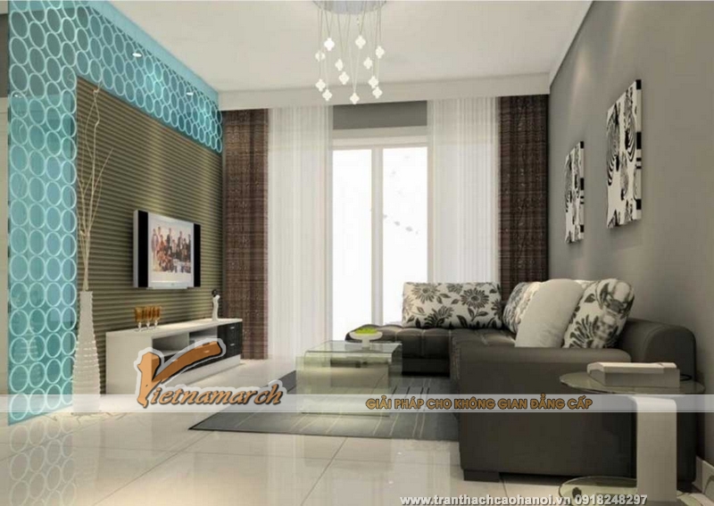 Mẫu thiết kế nội thất phòng khách với sofa đẹp 12