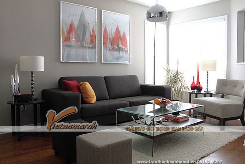 Mẫu thiết kế nội thất phòng khách với sofa đẹp 13