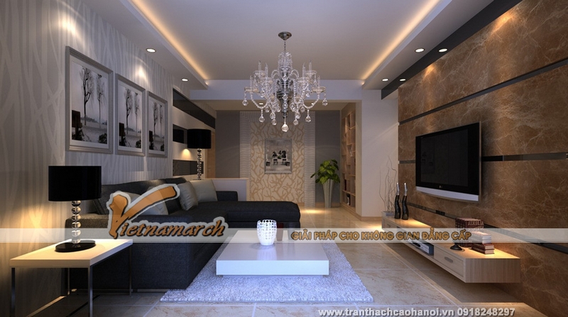 Mẫu thiết kế nội thất phòng khách với sofa đẹp 10
