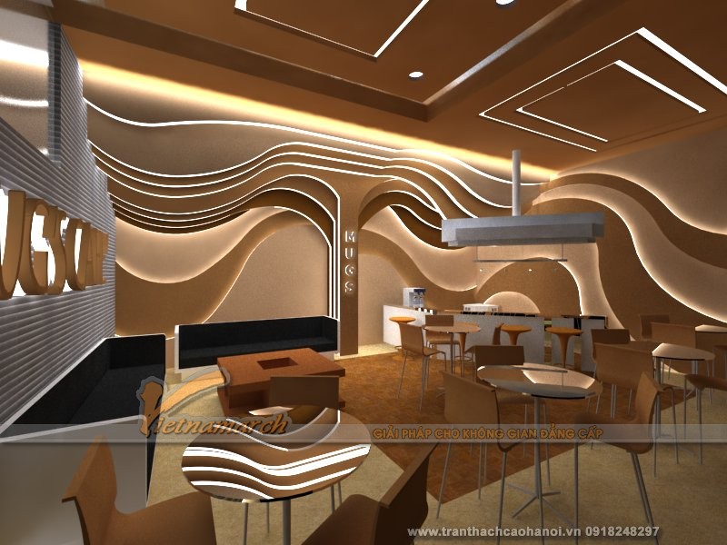 Mẫu thiết kế nội thất quán bar & coffee với những đường nét độc đáo