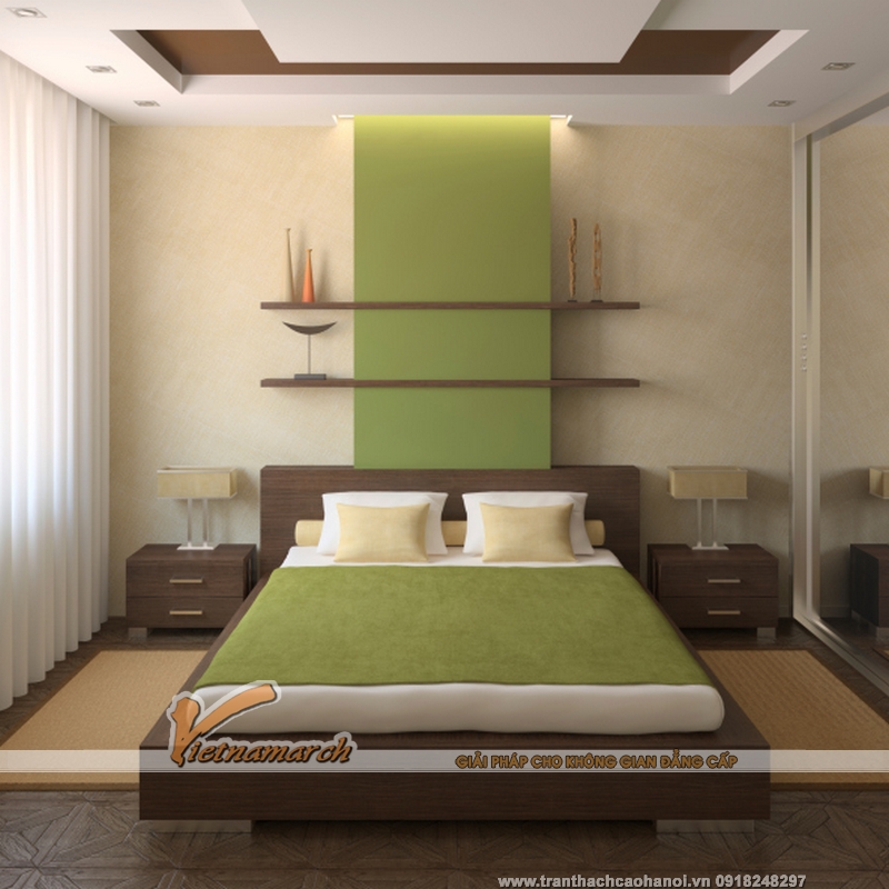 Ý tưởng thiết kế trần thạch cao phòng ngủ đẹp sang trọng và hiện đại 04