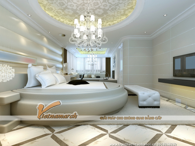 Ý tưởng thiết kế trần thạch cao phòng ngủ đẹp sang trọng và hiện đại 03